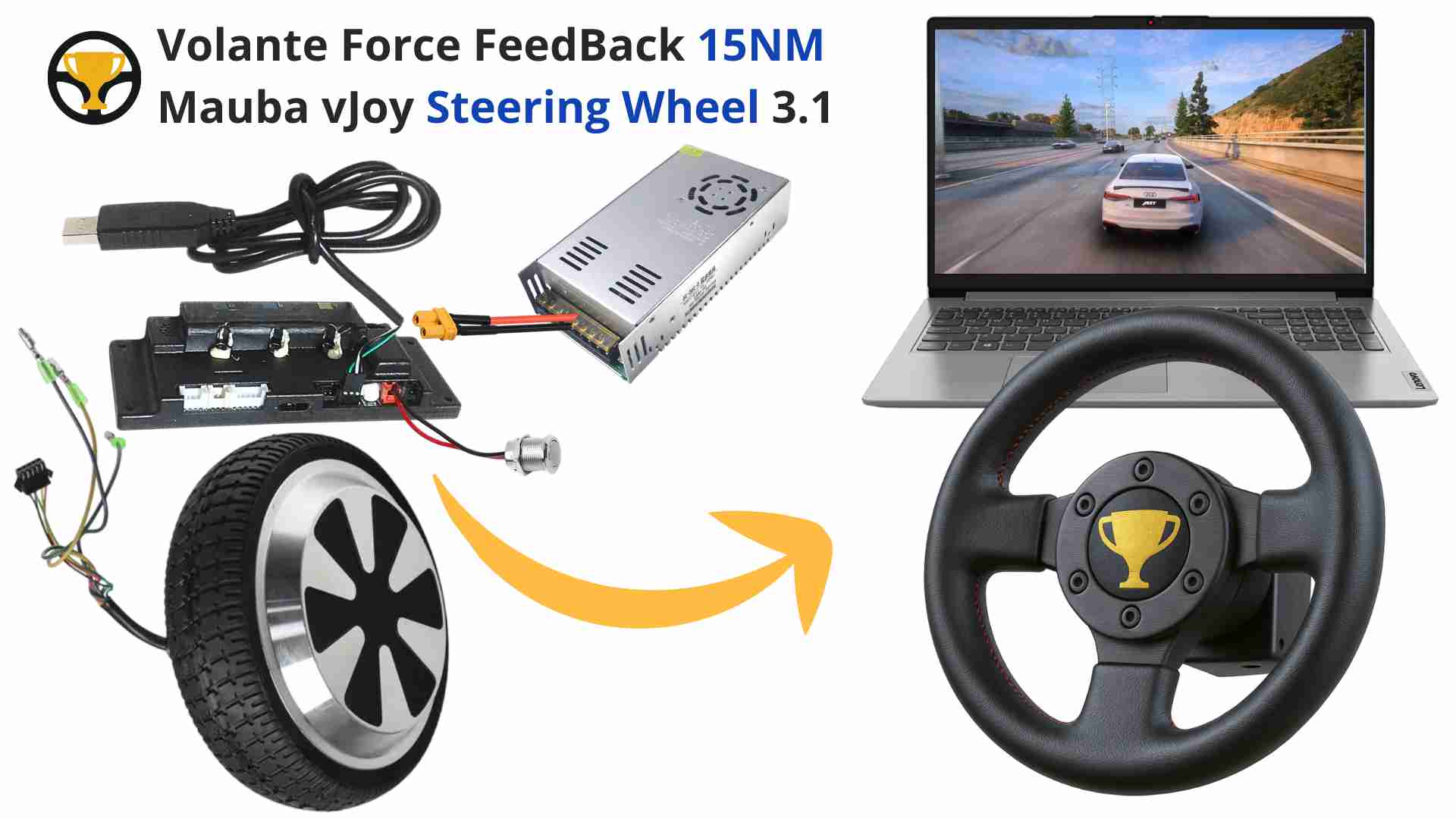 Módulo 15nm para Projeto Volante Force Feedback com Motor de Hoverboard Foto mini 7