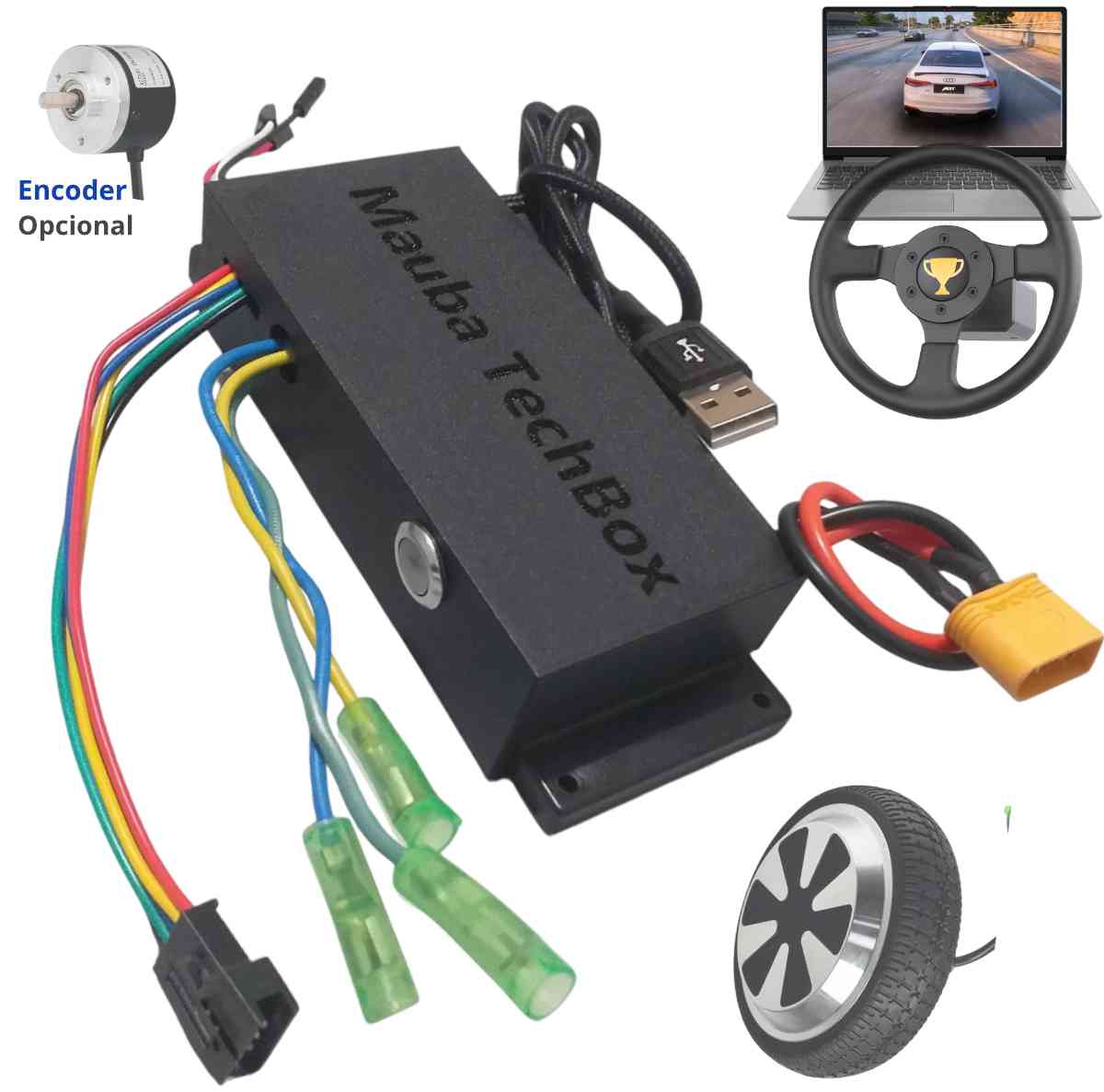 Volante Caseiro Em 5 Minutos - módulo Mauba TechBox
