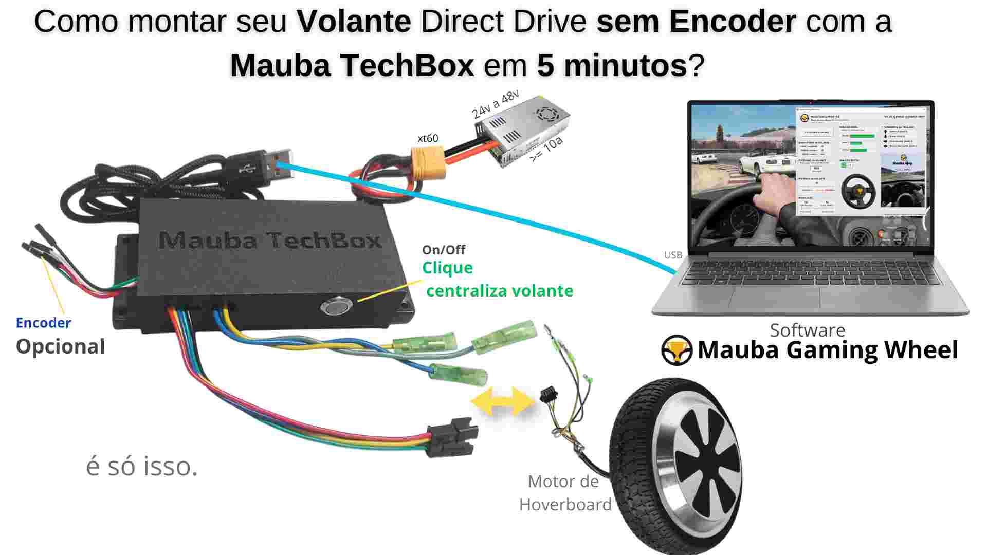 Volante Caseiro Em 5 Minutos - módulo Mauba TechBox - Foto mini 5