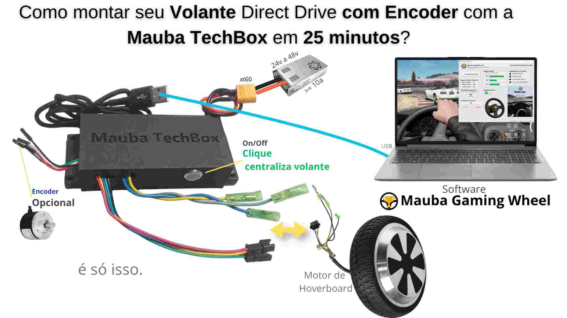 Volante Caseiro Em 5 Minutos - módulo Mauba TechBox - Foto mini 7